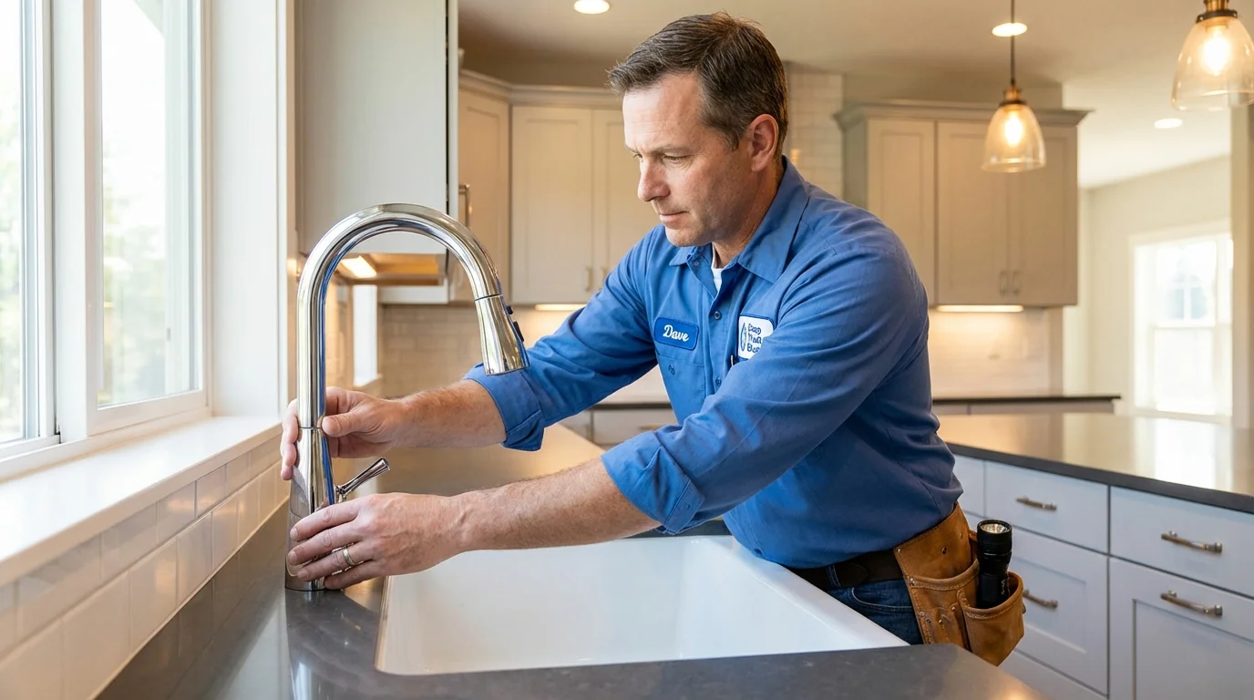 Kitchen faucet installation by Johns Plumbing LLC in Pulaski